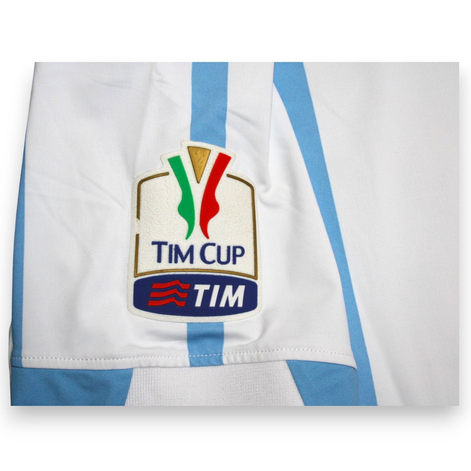 Patch ufficiale TIM Cup su maglia SS Lazio Home Player Issued 2014-15 – Dušan Basta N.8 – stagione finale Coppa Italia