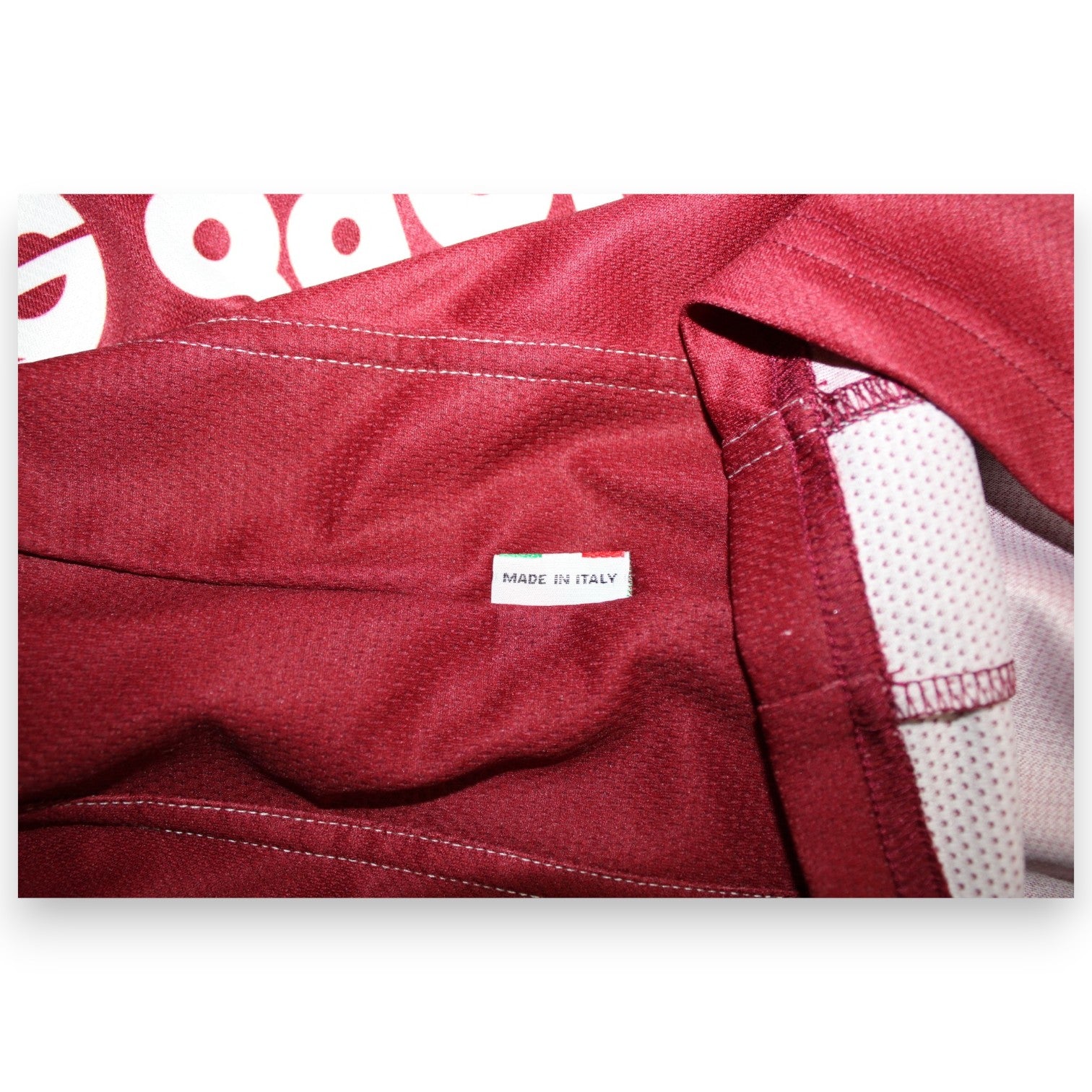 Etichetta Made in Italy – maglia A.S. Cittadella Home 2014-15 Player Issued Garman – Bazzoffia N.20