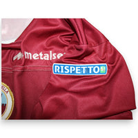 Dettaglio patch Rispetto e sponsor Metalservice – maglia A.S. Cittadella Home 2014-15 Player Issued Garman