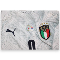 Dettaglio match detail stampato maglia Italia Away 2019 Player Issued – Italia vs Armenia 18.11.2019 Palermo – Qualificazioni Euro 2020