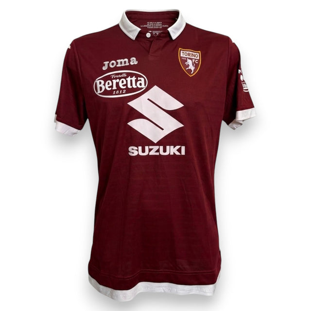 Fronte maglia Torino FC Home 2019-20 Player Issued Joma – sponsor Suzuki e Fratelli Beretta – numero 9 Belotti