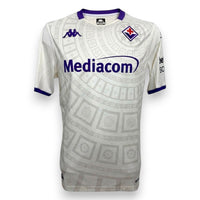 Fronte maglia ACF Fiorentina Away 2024-25 Kappa – sponsor Mediacom – versione Gara autentica – taglia M