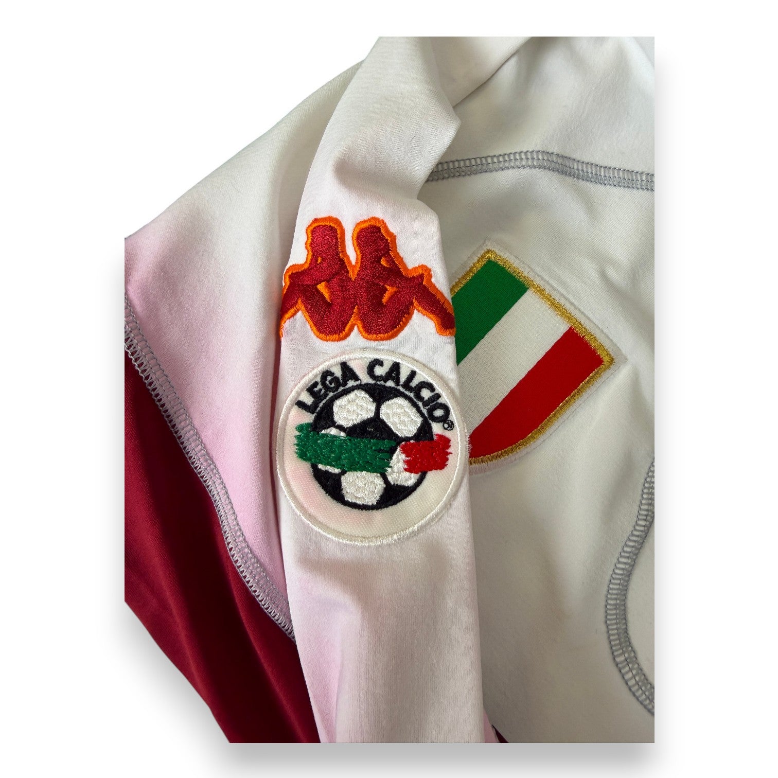 Patch Lega Calcio maglia AS Roma Away 2001-02 – Scudetto Tricolore bordo oro – Player Issued Cesare Bovo N.30