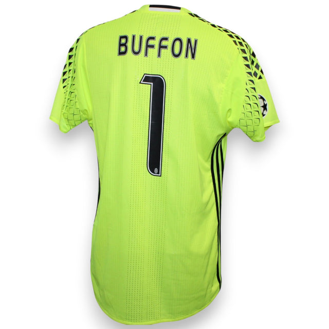 Maglia portiere Juventus GK UCL Final Cardiff 2017 Player Issued Gianluigi Buffon numero 1 retro – Adidas giallo fluo