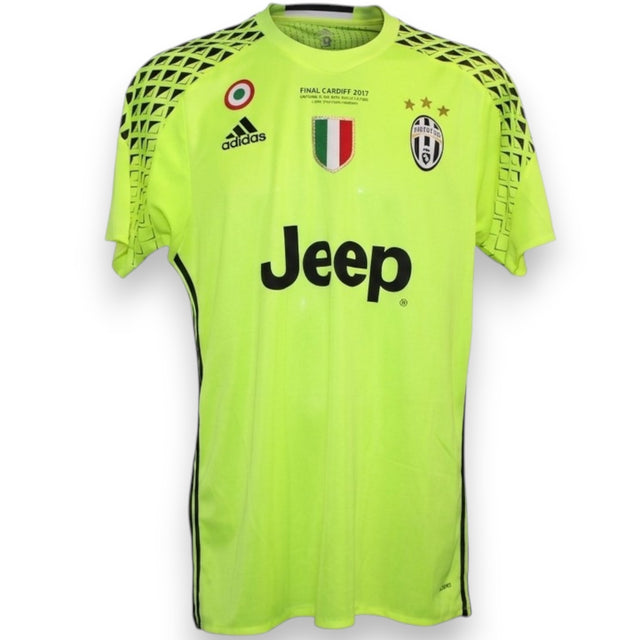 Maglia portiere Juventus GK UCL Final Cardiff 2017 Player Issued N.1 fronte – Adidas – patch finale Champions League – Jeep sponsor