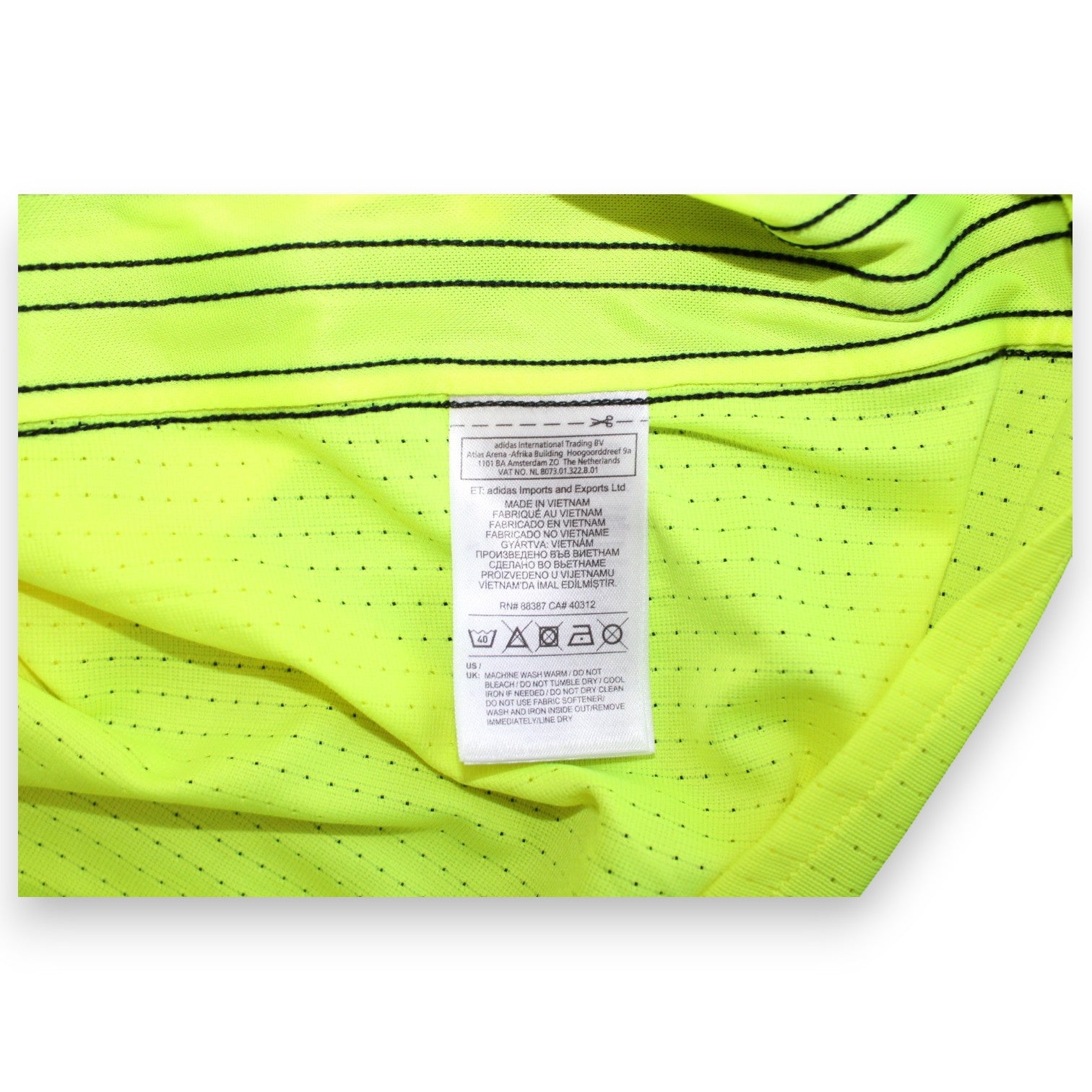 Etichetta lavaggio maglia portiere Juventus 2016-17 Adidas – Made in Vietnam – Player Issued Gianluigi Buffon