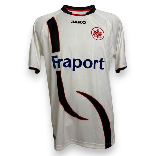 Maglia Eintracht Frankfurt Home 2007-08 fronte – Jako – sponsor Fraport – Player Issued Caio numero 30