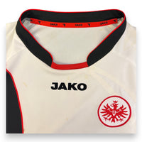Dettaglio colletto Player Issued maglia Eintracht Frankfurt 2007-08 Jako – sponsor interno T-Home – taglia L