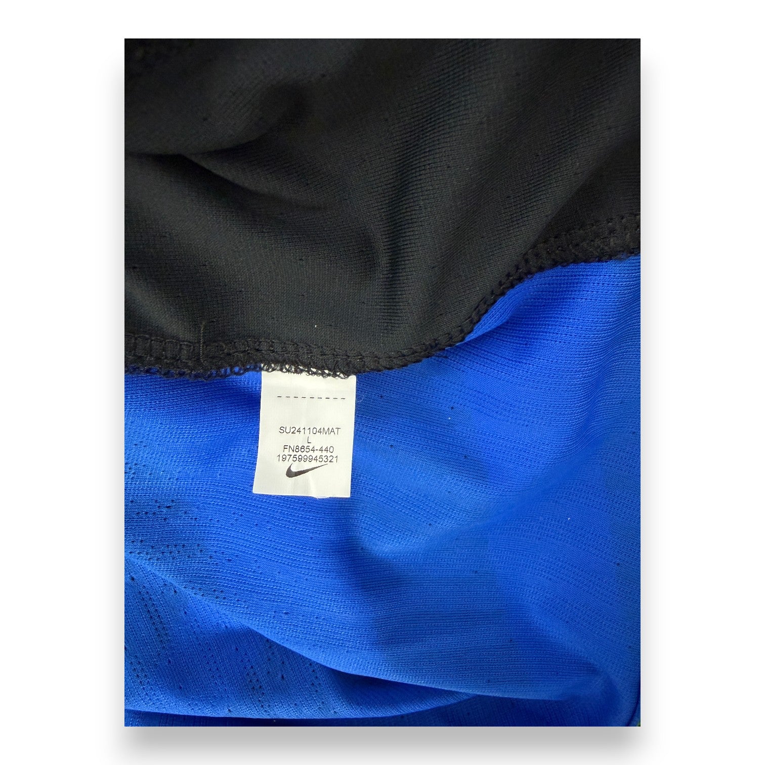Etichetta interna maglia Inter Nike Dri-FIT ADV Player Issued Made in Georgia taglia L