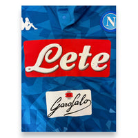 Dettaglio sponsor Lete Garofalo maglia Napoli 2018/19 Kappa