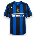 Fronte maglia FC Internazionale Home 2004-05 nerazzurra – sponsor Pirelli – stemma Inter stella dorata – Nike Store Vintage taglia XL
