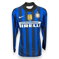 Maglia Inter Home 2011-12 manica lunga Nike Pirelli con patch FIFA World Champions 2010 – Store originale