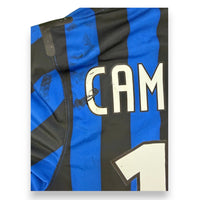 Dettaglio nameset Cambiasso maglia Inter 2011-12 – lettering ufficiale nerazzurro