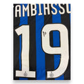 Numero 19 con logo Inter maglia Esteban Cambiasso 2011-12 – nameset ufficiale Serie A