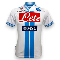 Fronte maglia SSC Napoli Away 2012-13 Store Macron – sponsor Lete MSC – banda azzurra verticale – Edinson Cavani N.7