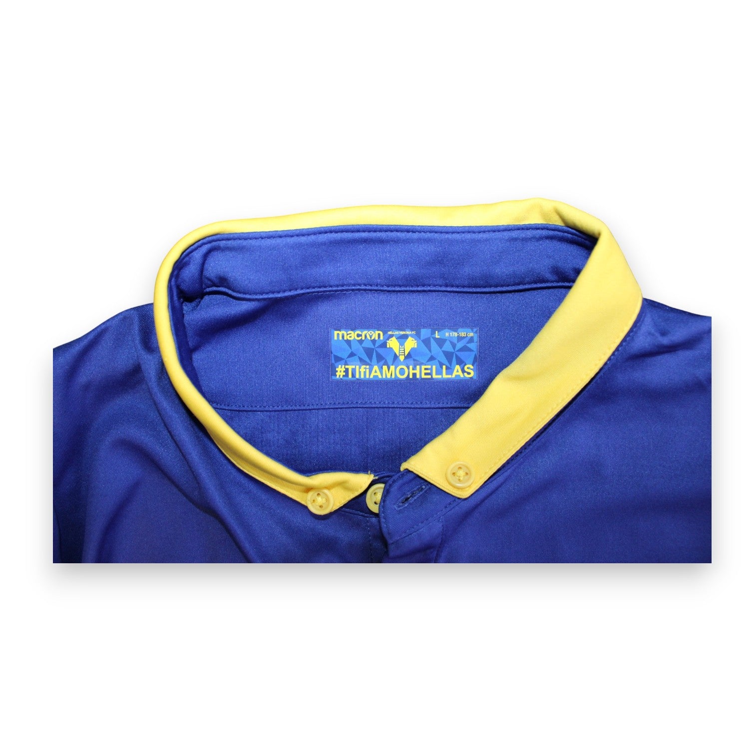 Etichetta collo interno maglia Hellas Verona Home 2020-21 – Macron L TifiAMOHELLAS – Federico Ceccherini Player Issued