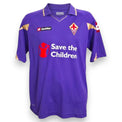 Fronte maglia ACF Fiorentina Home 2012-13 viola – sponsor Save the Children – stemma ACF Fiorentina – Lotto Store taglia XL