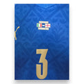 Dettaglio match day maglia Italia Home 2021 Player Issued Chiellini – 11.07.2021 Italia-Inghilterra Londra – Finale UEFA Euro 2020