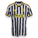 Fronte maglia Juventus Home 2023-24 Player Issued – Adidas HEAT.RDY zebra brushstroke – sponsor Jeep giallo – taglia 7