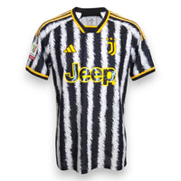 Fronte maglia Juventus Home 2023-24 Player Issued – Adidas HEAT.RDY zebra brushstroke – sponsor Jeep giallo – taglia 7