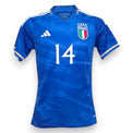 Maglia Italia Home 2024 Adidas fronte – scudetto Italia quattro stelle – N.14 Chiesa