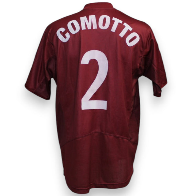 Maglia Reggina Home 2003-04 Vintage Gianluca Comotto numero 2 – Asics – sponsor Credit Suisse – Serie A TIM