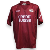 Fronte maglia Reggina Home 2003-04 Vintage – Asics – sponsor Credit Suisse – stemma Reggina – taglia XL