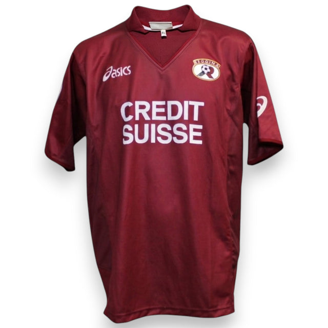 Fronte maglia Reggina Home 2003-04 Vintage – Asics – sponsor Credit Suisse – stemma Reggina – taglia XL