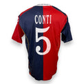 Maglia Cagliari Home 2008-09 Daniele Conti numero 5 – Macron – sponsor Tiscali SKY – taglia XL