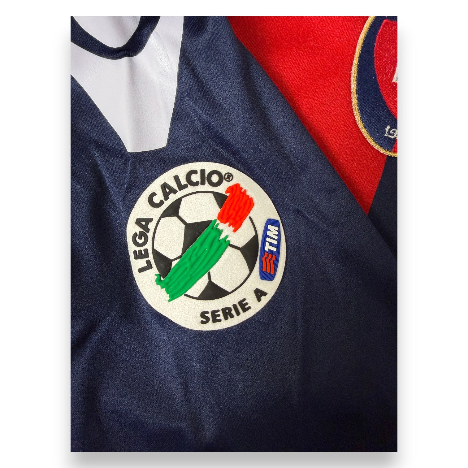 Patch Lega Calcio Serie A TIM maglia Cagliari 2008-09 – dettaglio autentico originale