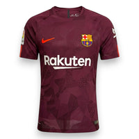 Fronte maglia FC Barcelona Third 2017-18 Player Issued – Nike Aeroswift – sponsor Rakuten – scudo FC Barcelona