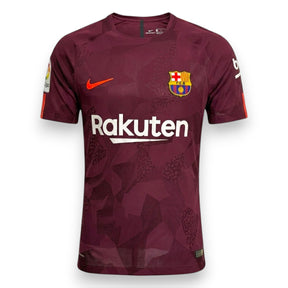 Fronte maglia FC Barcelona Third 2017-18 Player Issued – Nike Aeroswift – sponsor Rakuten – scudo FC Barcelona