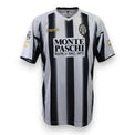 Fronte maglia AC Siena Home 2005-06 Vintage – Mass – sponsor Monte Paschi Banca dal 1472 – stemma AC Siena – Serie A TIM