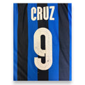 Dettaglio numero 9 maglia Inter Player Issued 2007-08 Julio Cruz – finitura professionale Nike Centenario