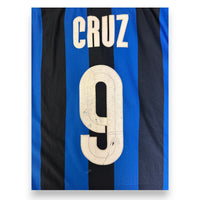 Dettaglio numero 9 maglia Inter Player Issued 2007-08 Julio Cruz – finitura professionale Nike Centenario