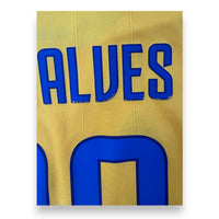 Dettaglio nameset Alves stampato su maglia Juventus Away 2017-18 adidas