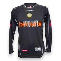 Fronte maglia Portiere Udinese 2002-03 Player Issued De Sanctis – Le Coq Sportif – sponsor Bernardi – badge Original – nera maniche lunghe Serie A