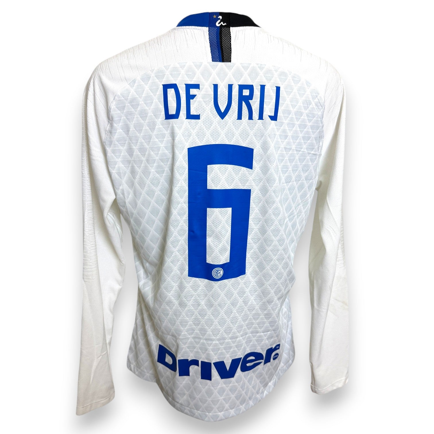 Maglia Inter Milan Away 2018-19 Player Issued maniche lunghe Stefan de Vrij numero 6 – Nike Vaporknit – sponsor Driver – taglia XL – Serie A