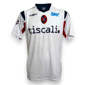 Fronte maglia Cagliari Away 2007-08 Umbro – sponsor Tiscali e SKY – Player Issued Del Grosso numero 3