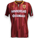 Fronte maglia AC Reggiana Home 2024-25 Player Issued – Macron – sponsor Immergas Conad – design Ligabue – Serie BKT