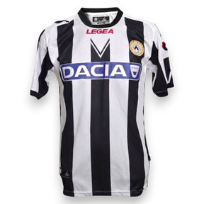 Fronte maglia Udinese Home 2011-12 Player Issued Di Natale N.10 – Legea – sponsor Dacia – strisce bianconere – stemma Udinese Calcio 1896