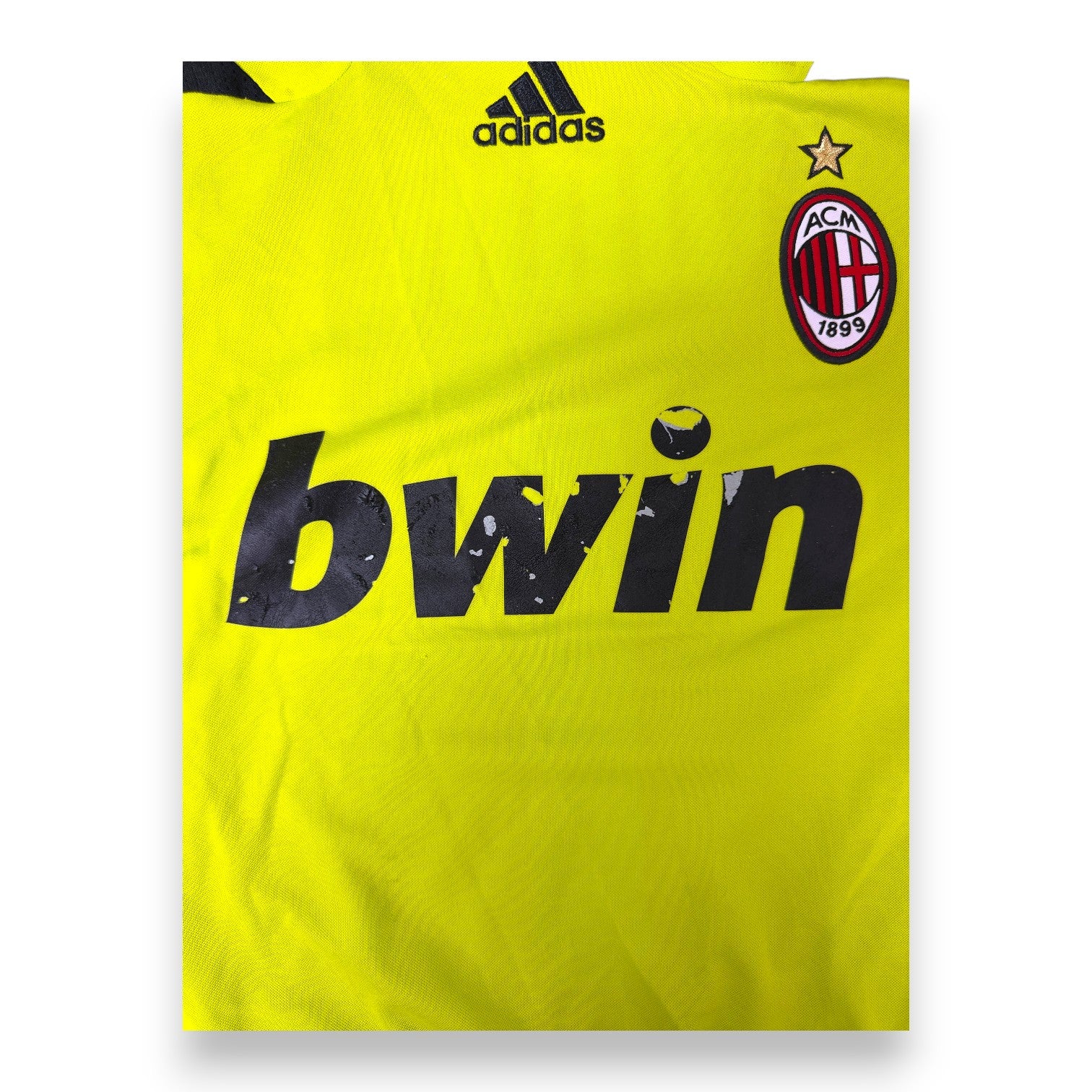 Fronte maglia AC Milan Portiere GK 2007-08 Adidas Clima365 – sponsor bwin con segni di distacco stampa – Dida numero 1