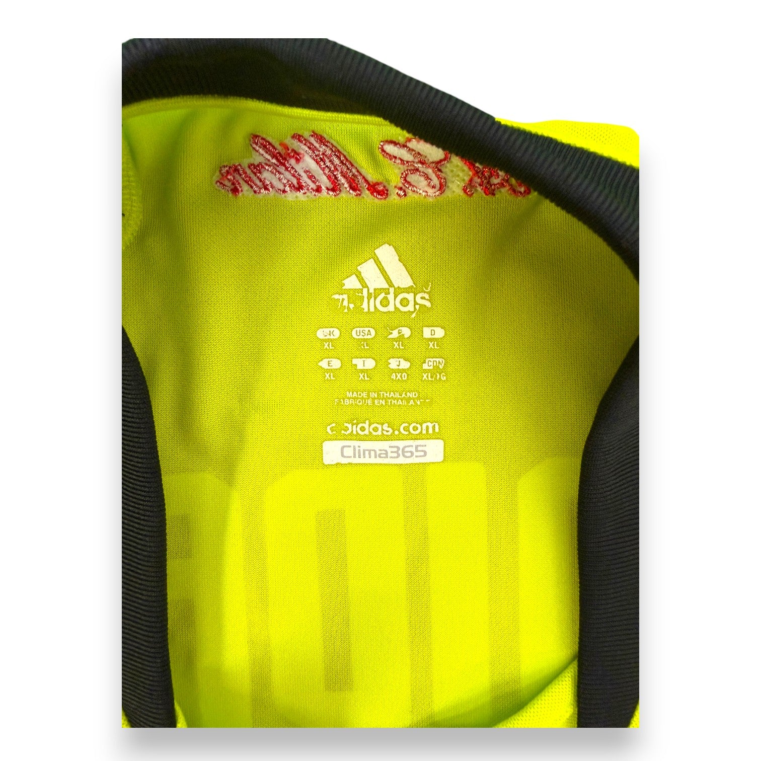 Dettaglio taglia XL maglia AC Milan Portiere GK 2007-08 Adidas Clima365 – Made in Thailand – Dida numero 1