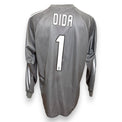 Maglia AC Milan Portiere GK Away 2005-06 Vintage Adidas – Dida numero 1 nameset replica – taglia XL – grigio bianco