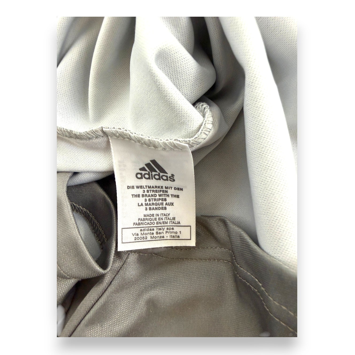 Etichetta interna maglia AC Milan Portiere GK Away 2005-06 Adidas – Made in Italy – adidas Italy spa Monza