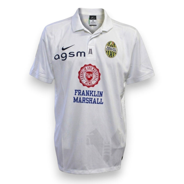Fronte maglia Hellas Verona Away 2014-15 Player Issued – Nike – sponsor agsm Franklin Marshall – stemma Hellas Verona – Serie A TIM
