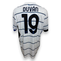 Maglia Atalanta Away 2023-24 Duván Zapata numero 19 – Joma – righe orizzontali nerazzurre – taglia XXL