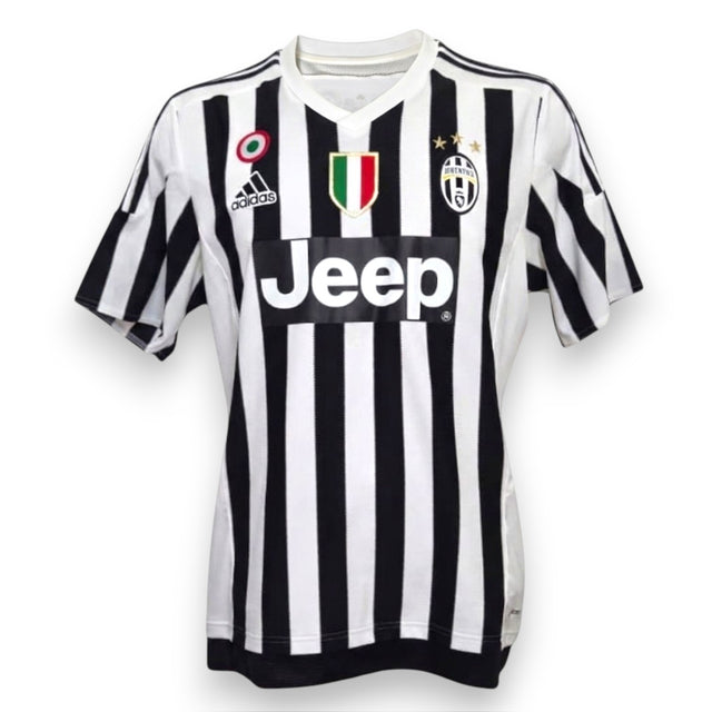 Maglia Juventus Home 2015-16 Adidas fronte – sponsor Jeep e tre stelle – N.21 Dybala