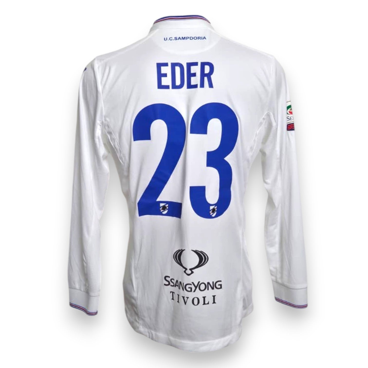 Maglia Sampdoria Away 2015-16 Player Issued Eder numero 23 – Joma – sponsor SsangYong Tivoli – condizioni Excellent