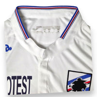 Dettaglio colletto e taglia M maglia Sampdoria Away 2015-16 Player Issued Eder – Joma – Exclusive Design Approved by Professional Team Athletes